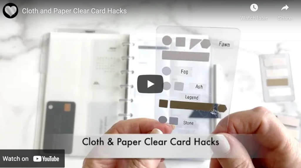 Planner Hacks with Clear Cards